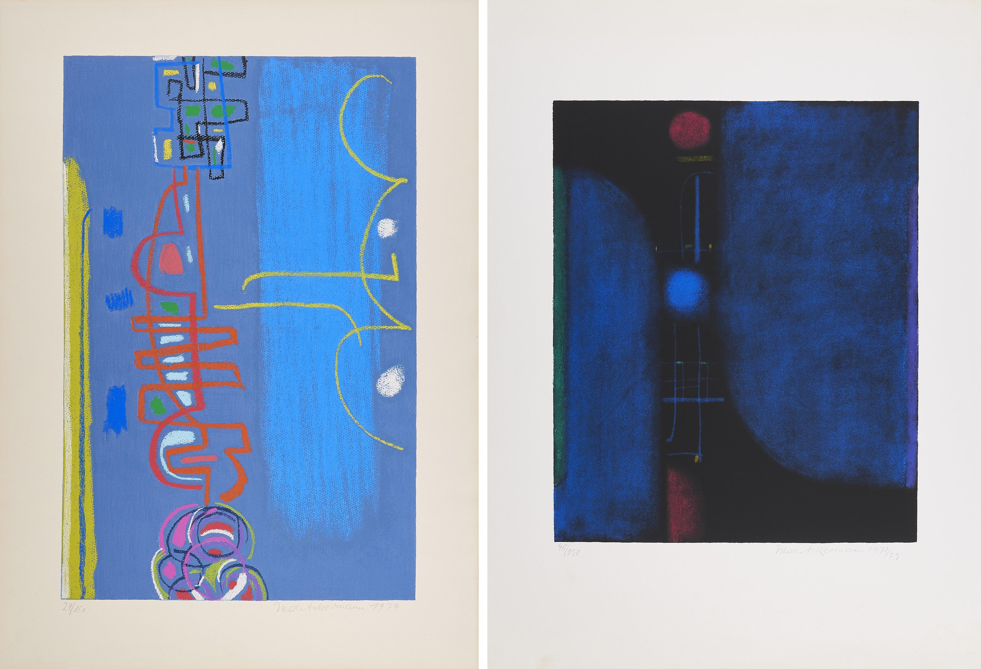 Max Ackermann - Konvolut von 2 Serigrafien.