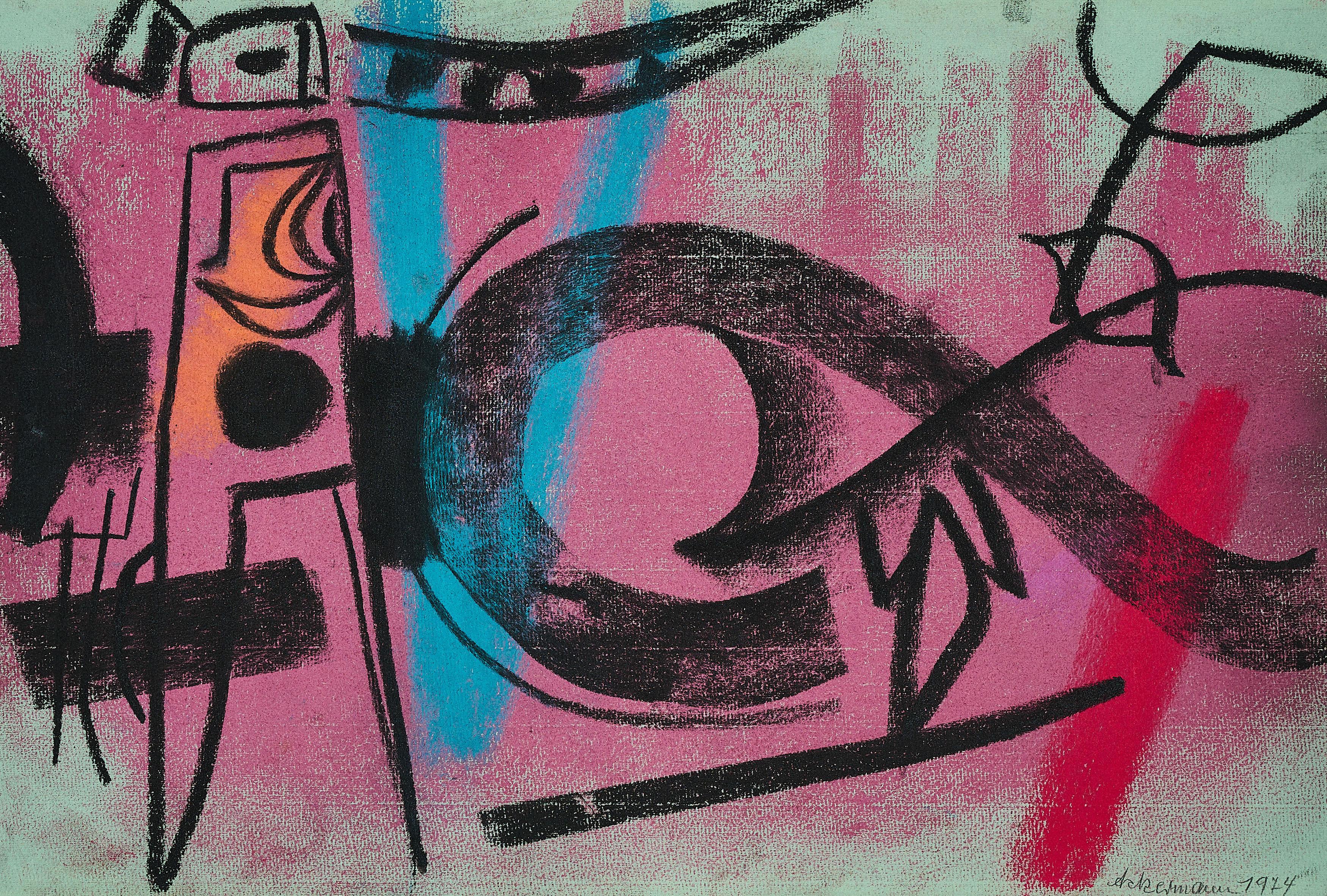 Max Ackermann - Schwarze Schwünge.