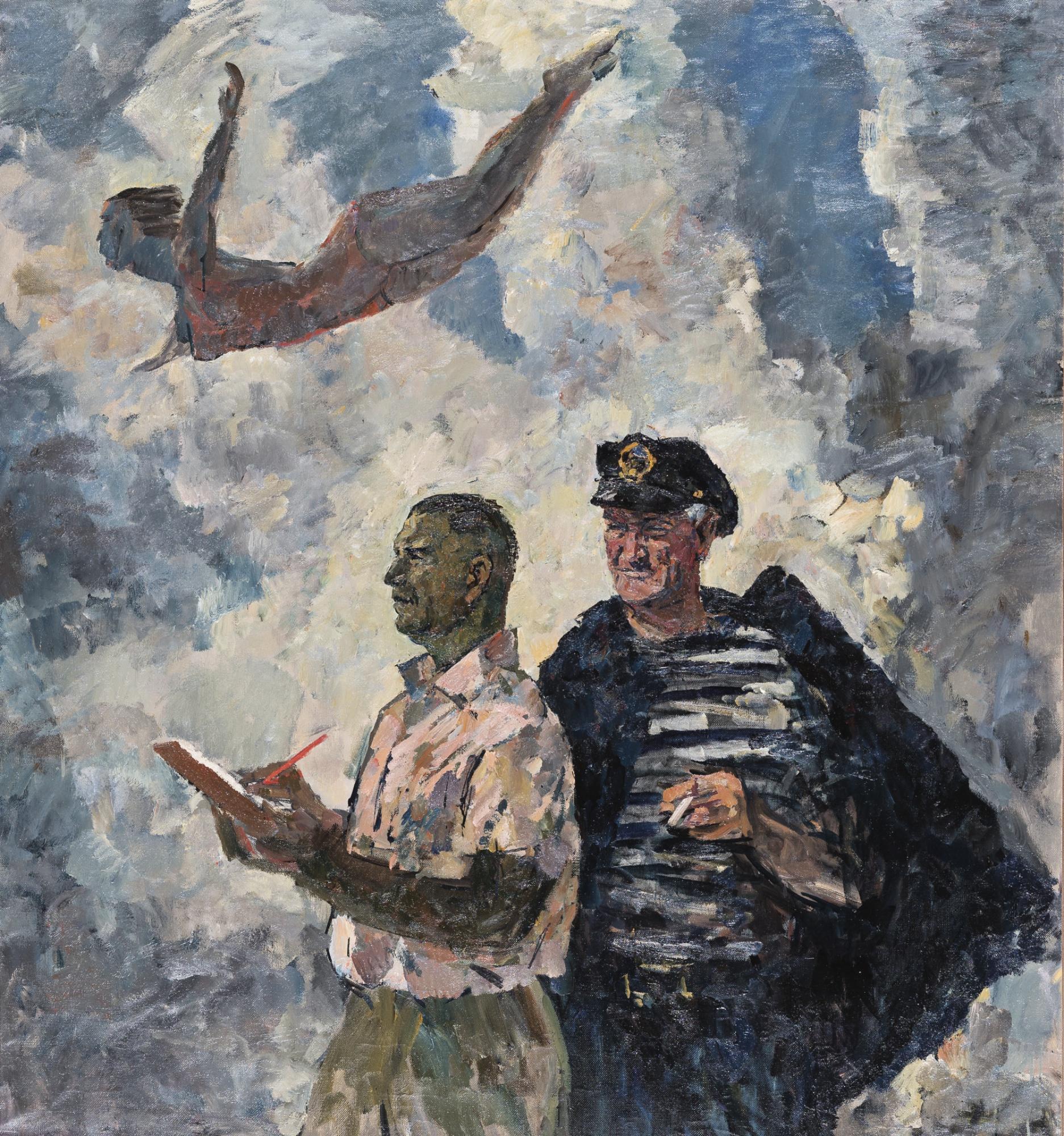 Max Avadievich Birshtein - Portrait Of Deineka And Nissky