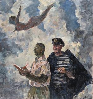 Max Avadievich Birshtein - Portrait Of Deineka And Nissky