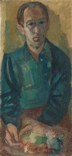 Max Band - Self-portrait with palette