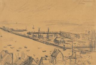 Max Beckmann - Blick auf den Hafen von Helgoland