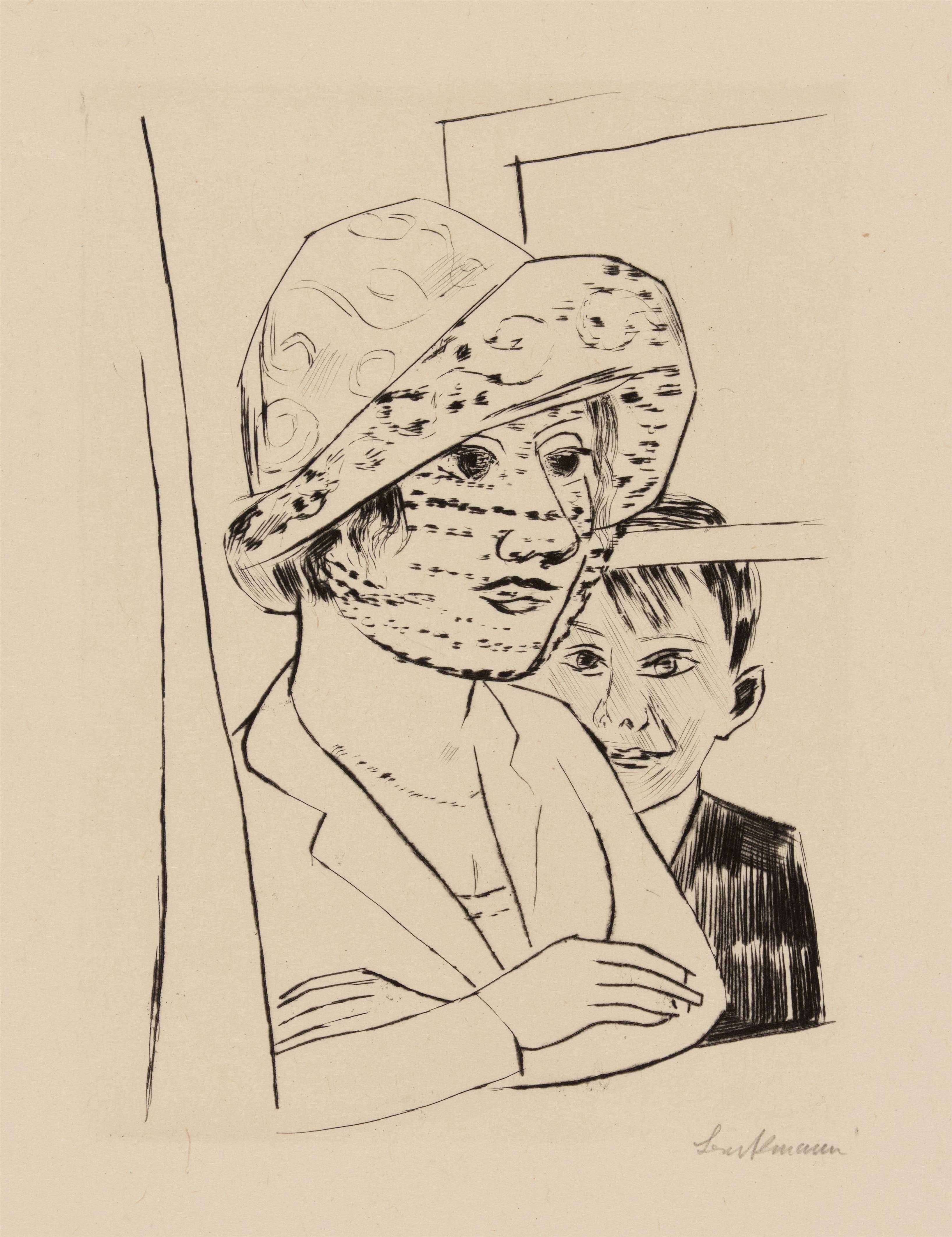 Max Beckmann - Dame mit Knabe