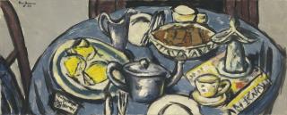 Max Beckmann - Der Frühstückstisch (Blau)