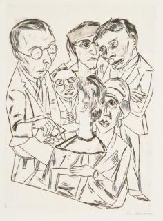 Max Beckmann - Der Zeichner in Gesellschaft (Hofmaier 230 III Be)