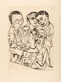 Max Beckmann - Der Zeichner in Gesellschaft.