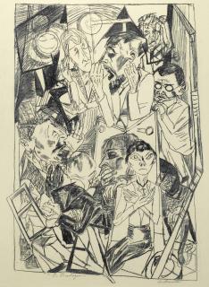 Max Beckmann - Die Ideologen, from Die Hölle