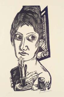 Max Beckmann - Frau mit Kerze (Hofmaier 171 III Bd)