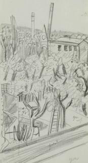 Max Beckmann - Frühlingslandschaft mit Neubau