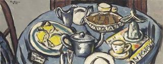 Max Beckmann - Frühstückstisch (blau)