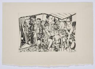 Max Beckmann - Hinter den Kulissen (Aus: Der Jahrmarkt).