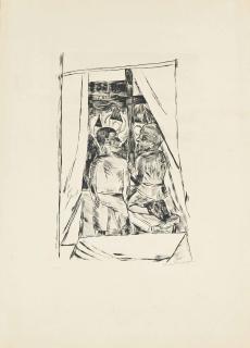 Max Beckmann - Kinder am Fenster (Hofmaier 237 B.b)