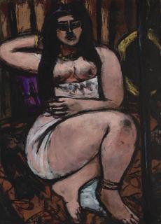 Max Beckmann - Liegender Akt In Starker Verkürzung (Reclining Nude Sharply Foreshortened)