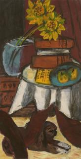 Max Beckmann - Nachtstilleben mit Sonnenblumen