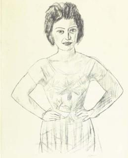 Max Beckmann - Portrait of a Roumanian I (Three-Quarter Figure) (H. 255)