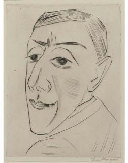Max Beckmann - Portrait of the Actor N.M. Zeretelli, from Third Ganymed Portfolio (Hofmaier 301)
