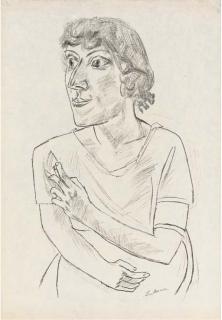 Max Beckmann - Sarika mit Zigarette (Hofmaier 229)