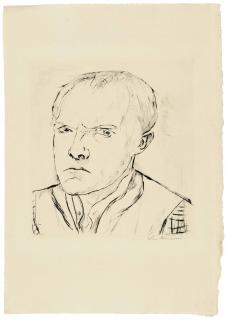 Max Beckmann - Selbstbildnis, from: Gesichter