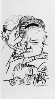 Max Beckmann - Stephan Lackner, Der Mensch ist kein Haustier, Editions Cosmopolites, Paris, 1937 (H. 323-329)