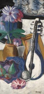 Max Beckmann - Stillleben Mit Violetten Dahlien (Still-Life With Purple Dahlias)