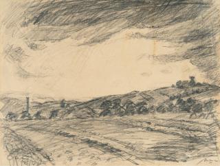 Max Beckmann - Weite Landschaft mit Windmühle