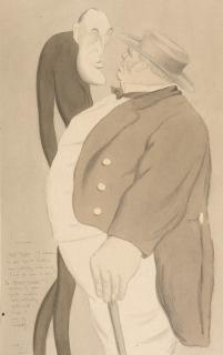 Max Beerbohm - \'Unison\' (‘John Bull: “I Wonder If You Quite Realise How Utterly Sick And Tired Of You I Am.” | Sir Edward Carson: “I Wonder If You Quite Realise How Utterly Sick And Tired I Am Of Meself.”)