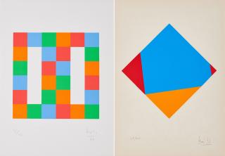 Max Bill - Konvolut von 2 Druckgrafiken.