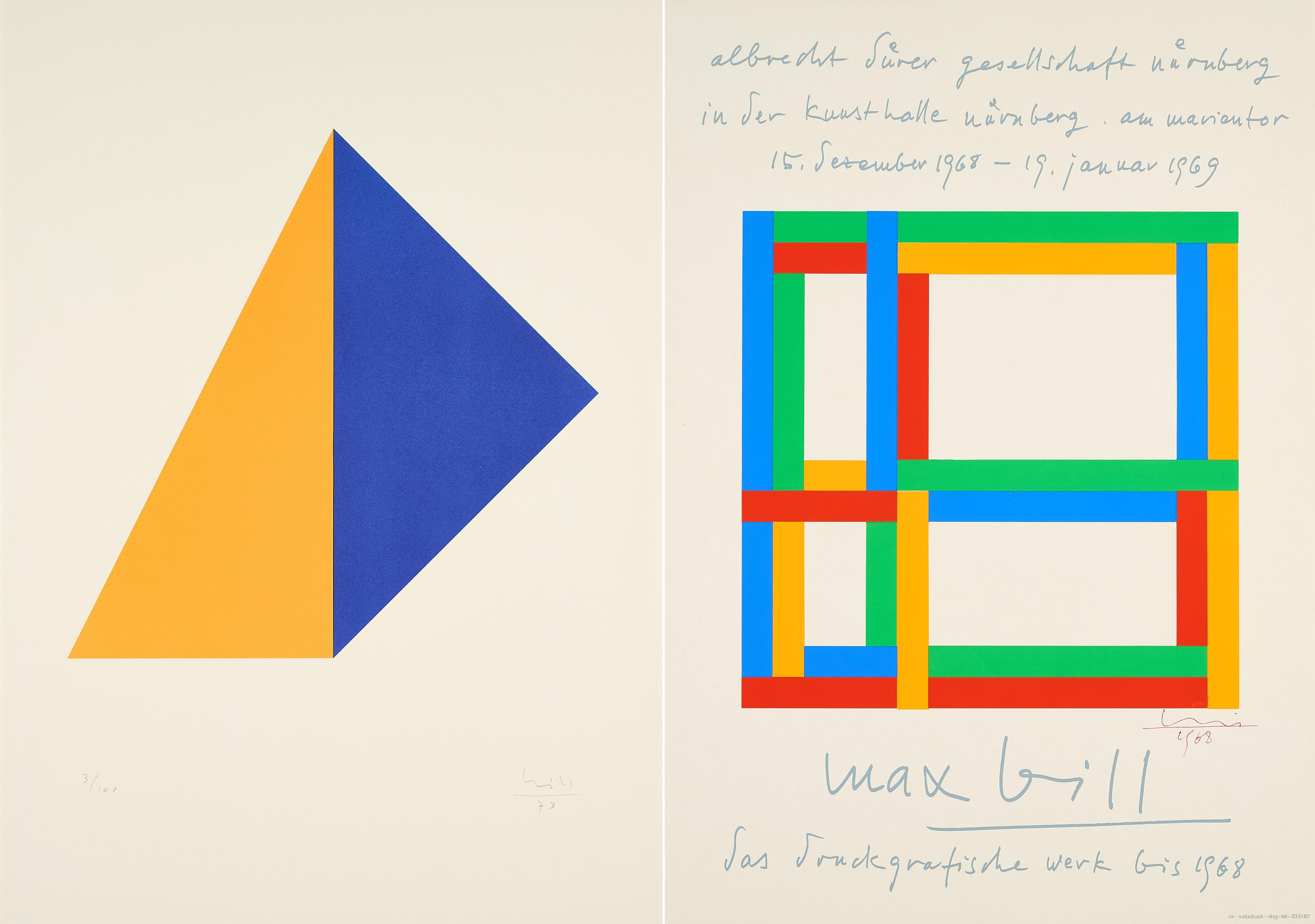 Max Bill - Konvolut von 2 Serigrafien.