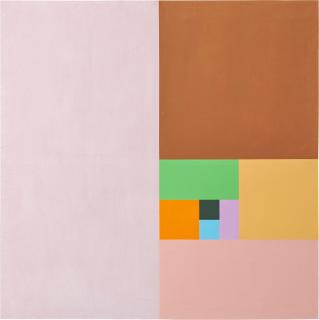 Max Bill - Zwei Farbgruppen mit dunkel-quadratischem Ex-Centrum, 1956