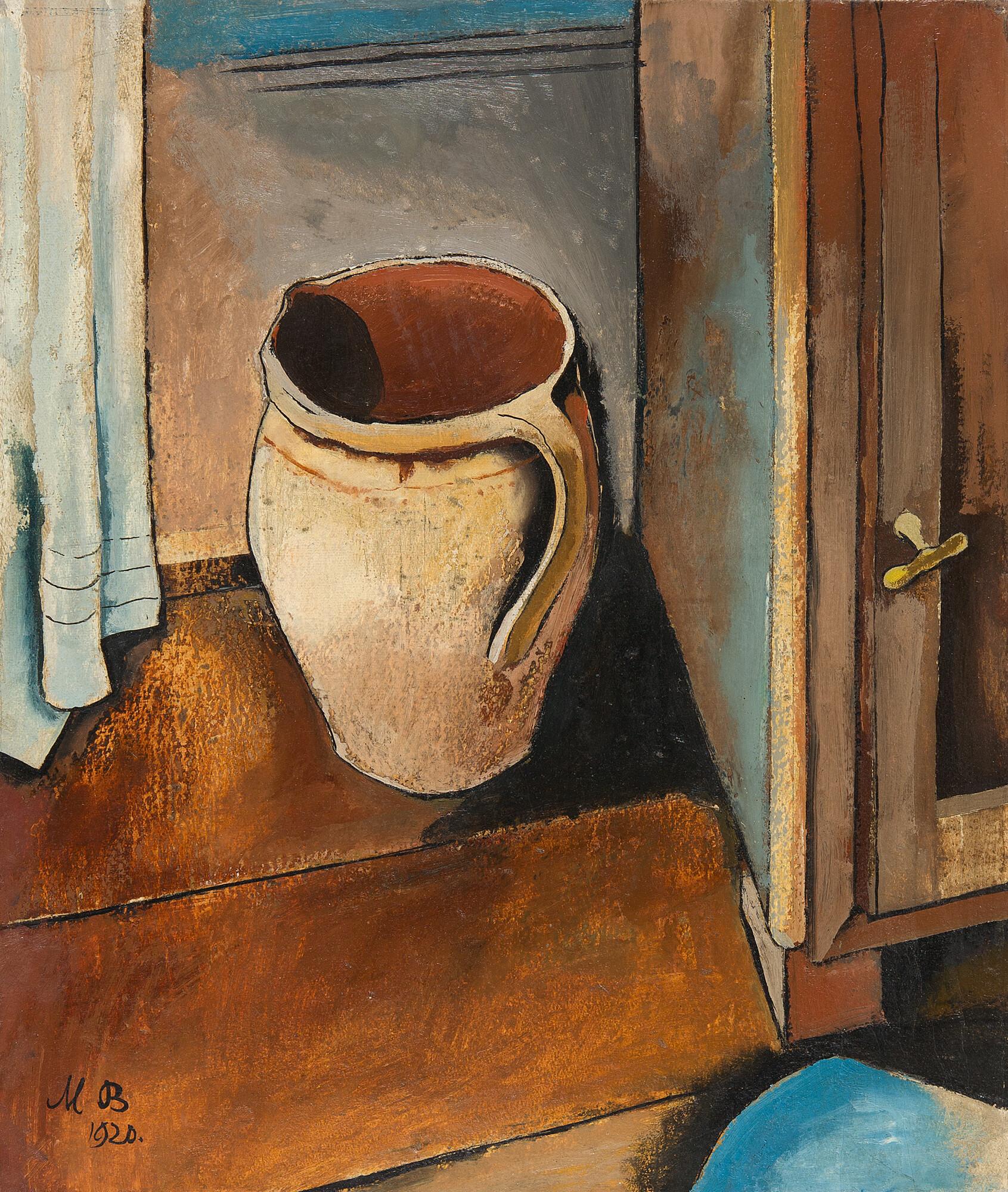 Max Burchartz - Stillleben am Fenster mit Krug.