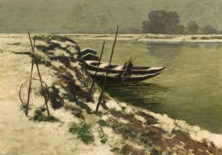 Max Clarenbach - Am Rhein bei Grimmlimghausen