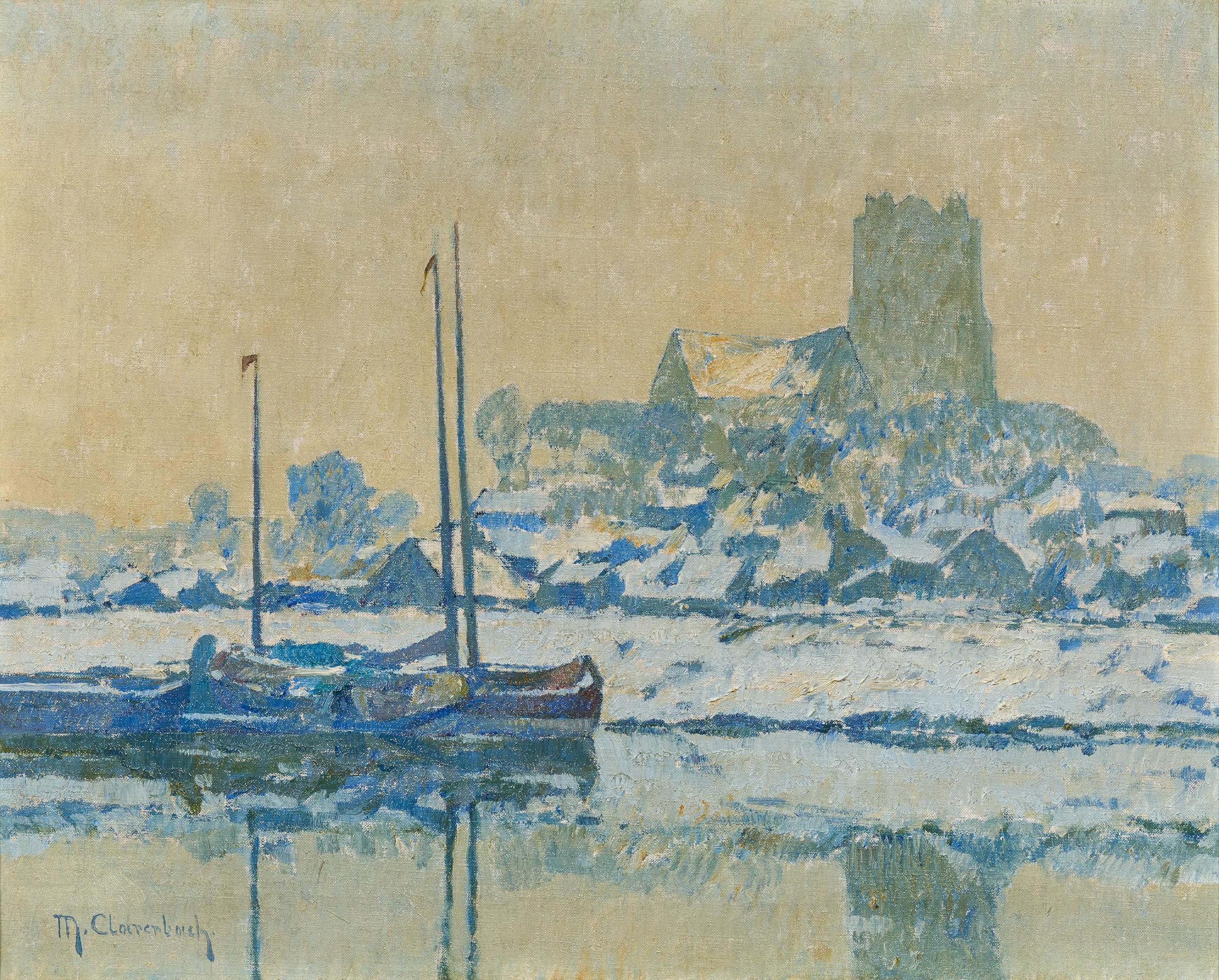 Max Clarenbach - Blick auf Zierikzee im Winter.