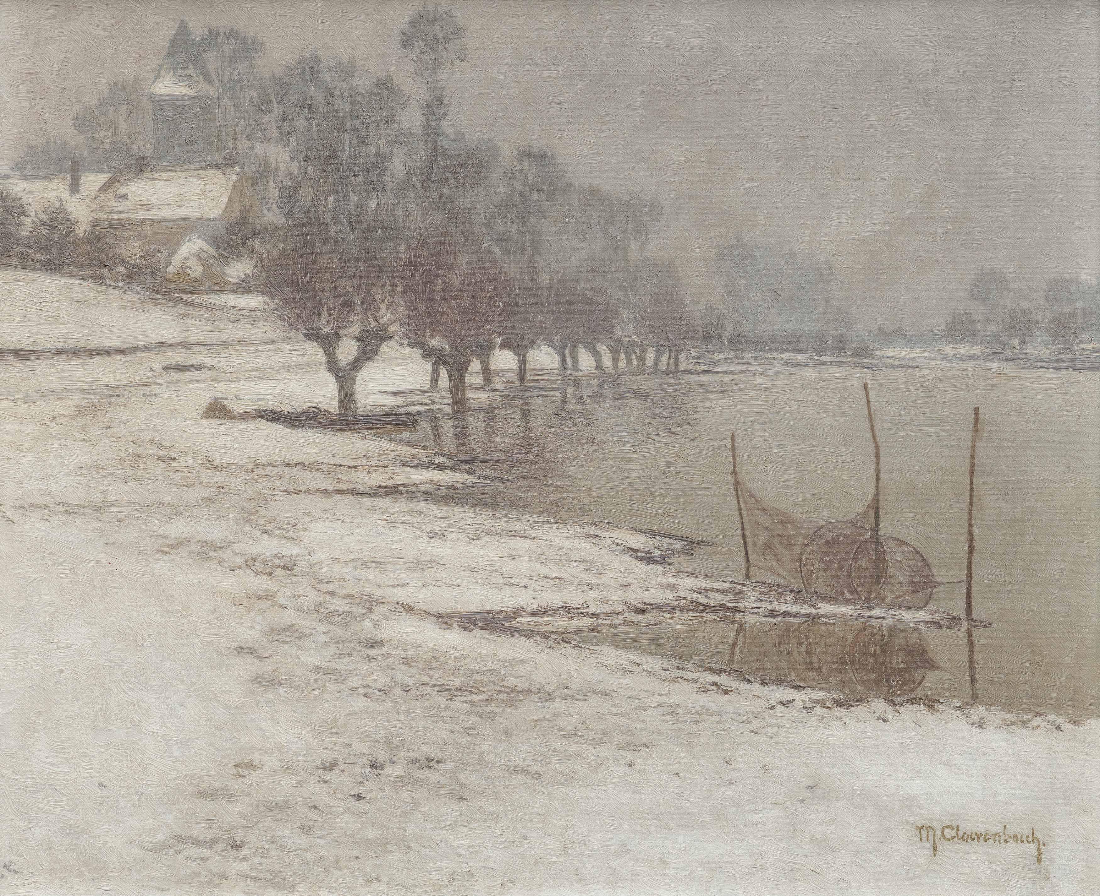 Max Clarenbach - Reuse am Altwasser vor Wittlaer.