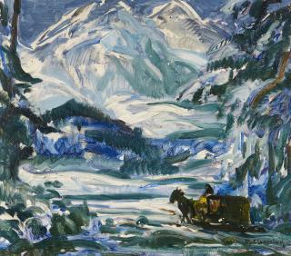 Max Clarenbach - Schlittenfahrt vor Kitzbühel