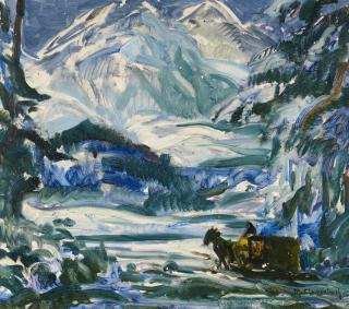 Max Clarenbach - Schlittenfahrt vor Kitzbühel