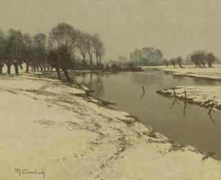 Max Clarenbach - Winter an der Erft.