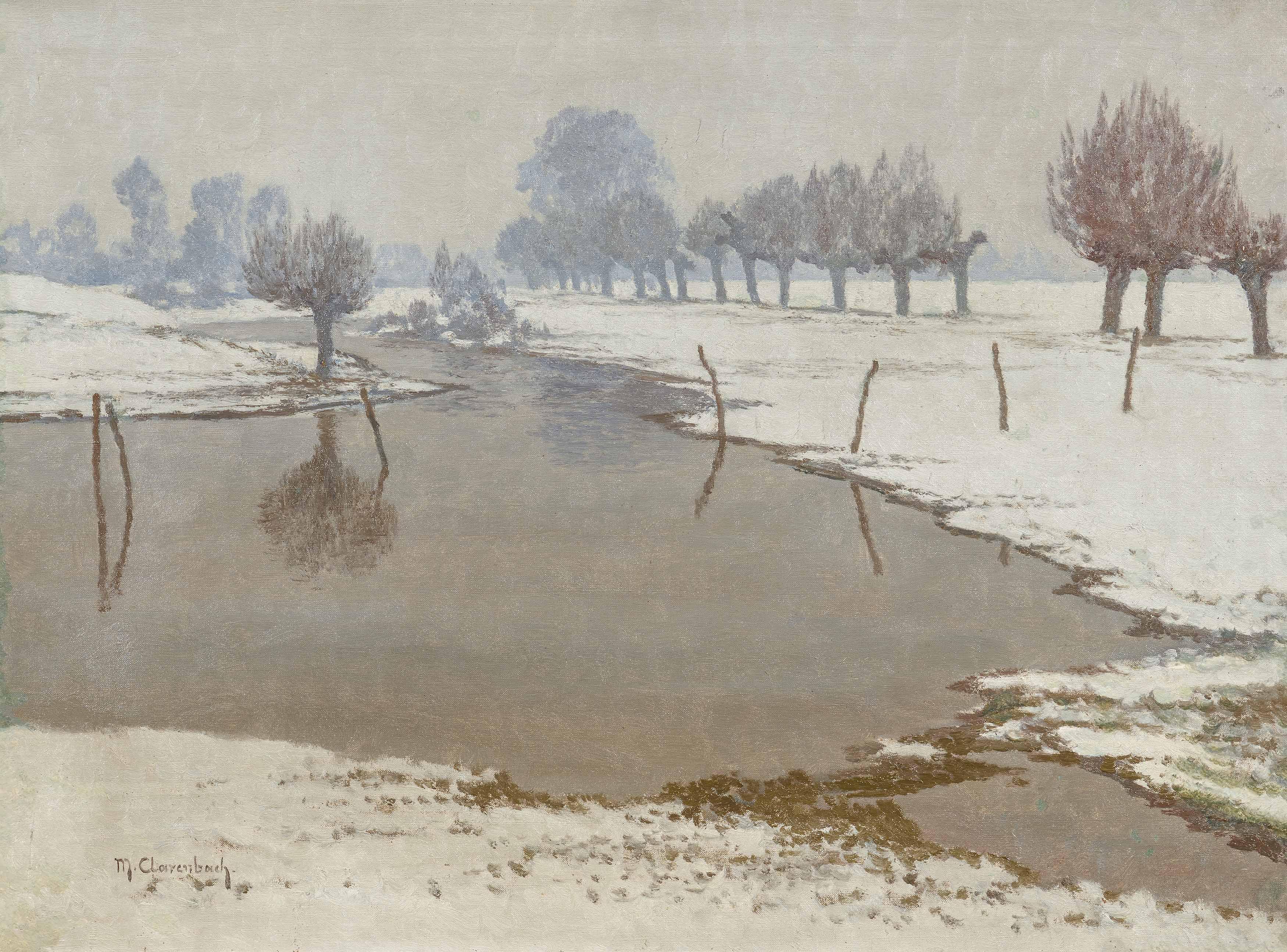 Max Clarenbach - Winter an der Erft.