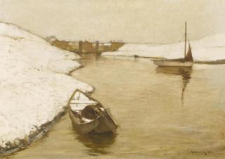 Max Clarenbach - Winter an der Erft.