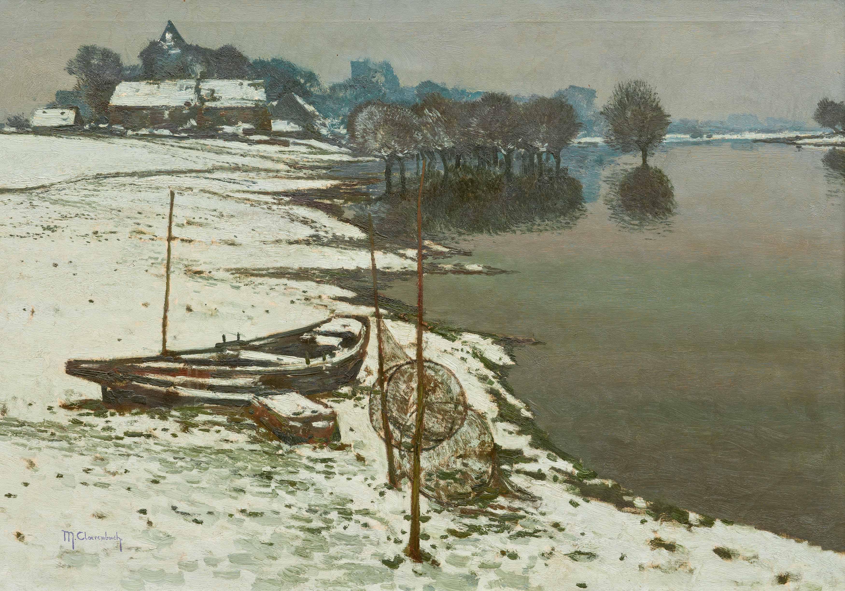 Max Clarenbach - Winter in den Auen bei Wittlaer.