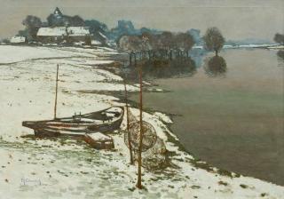 Max Clarenbach - Winter in den Auen bei Wittlaer.