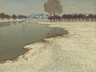 Max Clarenbach - Winterlandschaft am Niederrhein