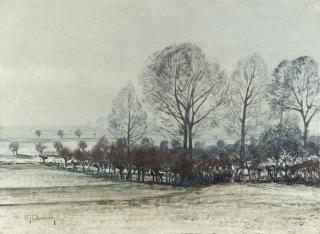 Max Clarenbach - Winterlandschaft (Rheinuferwiesen bei Wittlaer)