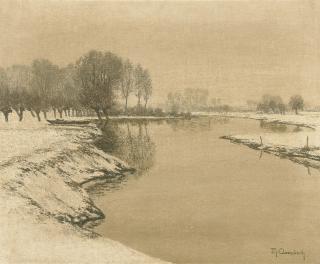 Max Clarenbach - Wintertag an der Erft