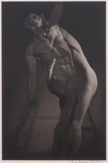 Max Dupain - Male nude with Hercules, c.1930s