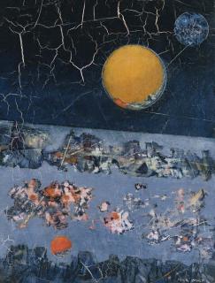 Max Ernst - Composition, lune et soleil