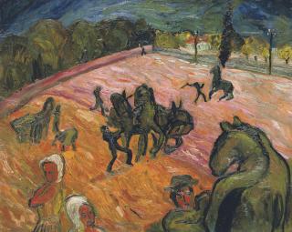 Max Ernst - Feldarbeit an der Parkmauer in Brühl