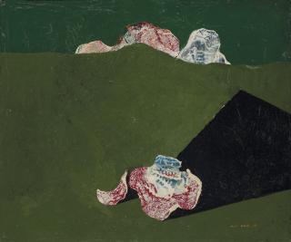 Max Ernst - Fleurs sur fond vert