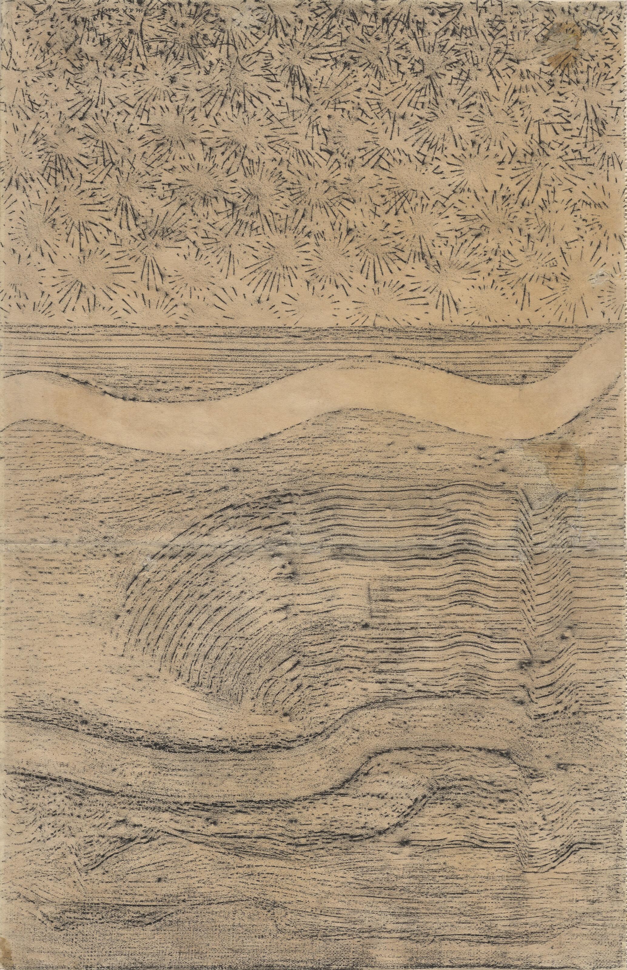 Max Ernst - Le Châle à fleurs de givre (Histoire Naturelle, Blatt 4)