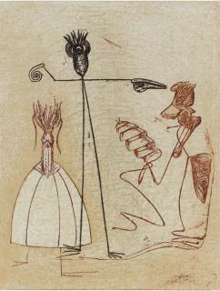 Max Ernst - Pierre Hebey, Festin, Vence, The Artist And Pierre Chave, 1974 (Spies & Leppien 249)