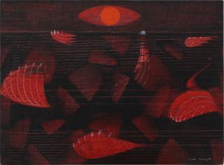 Max Ernst - Sans titre (soleil orange)